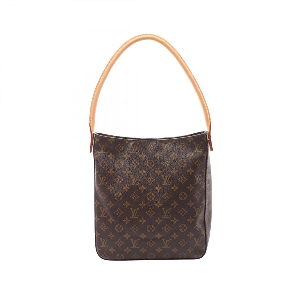 Louis Vuitton Looping Monogram Canvas Leather Shoulder Bag Brown